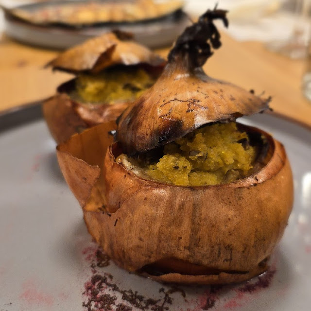 Cipolla Ripiena Con Polenta Concia E Lenticchie