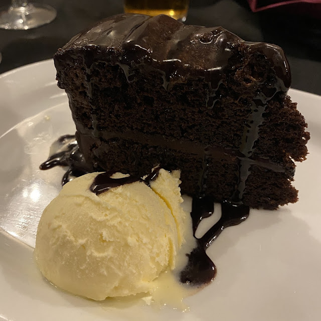 Chocolate Fudge Cake with Vanilla Ice Cream