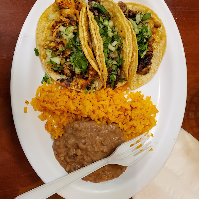 Pork Chicken Steak 3 Taco Dinner