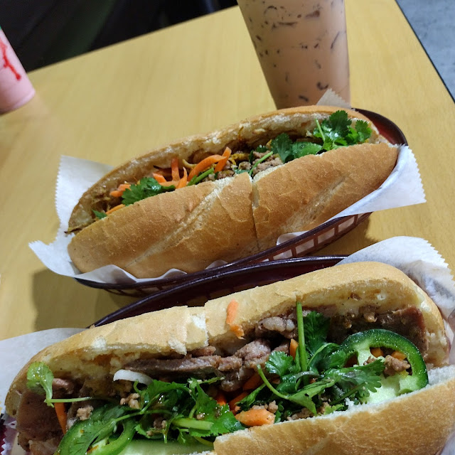 Banh MI Sandwich and Milk Tea