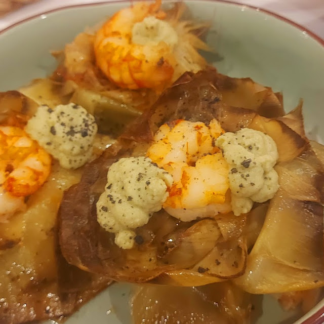 Alcachofas Con Langostinos