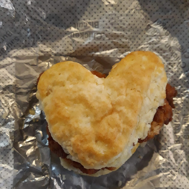 Heart Shaped Chicken Biscuit for Valentine's Day