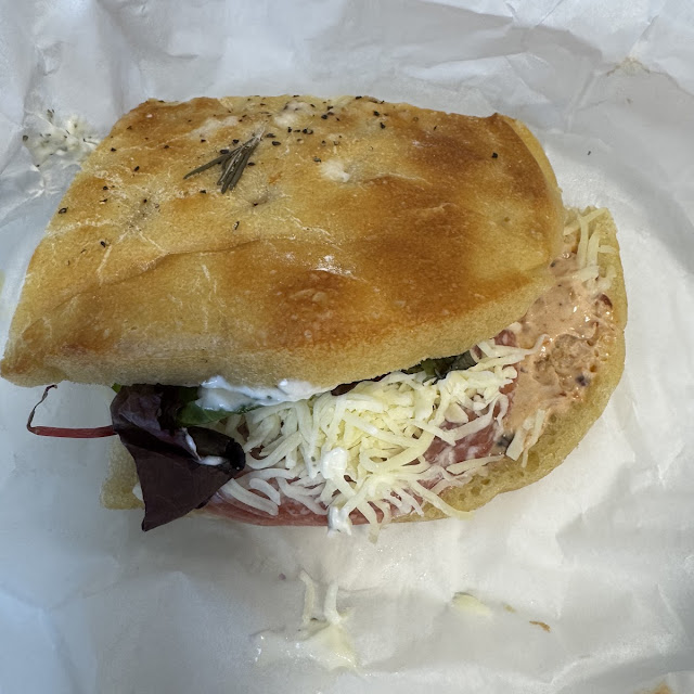 Salami and Mozzarella Sandwich