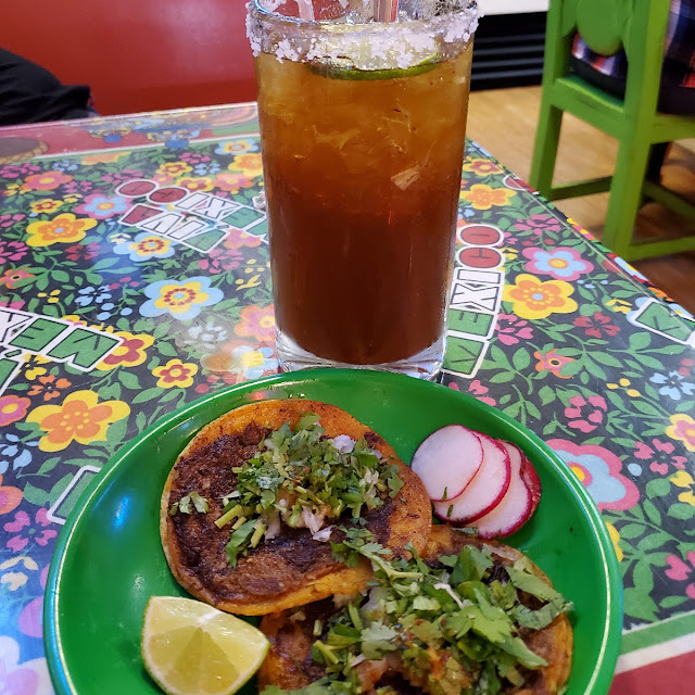 Tacos Volteados Michelada