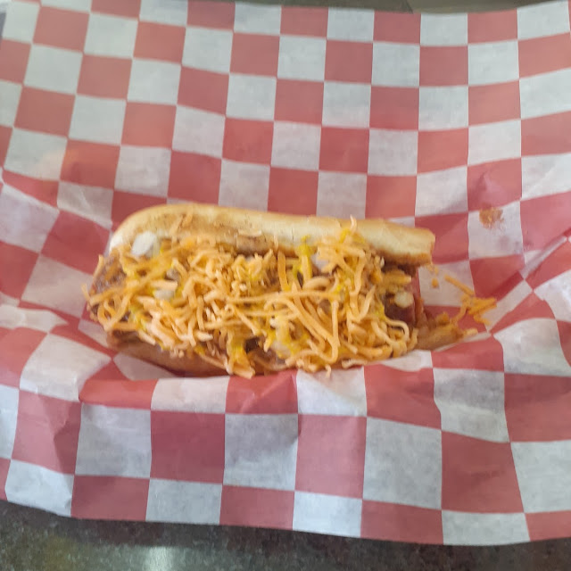 Coney Dog with Cheese & Onion