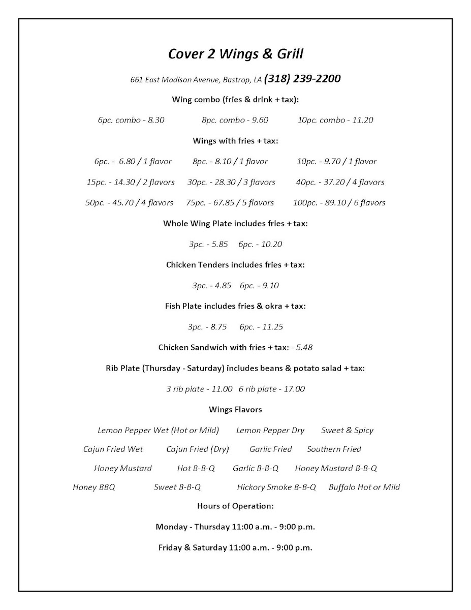 Menu Photo 0