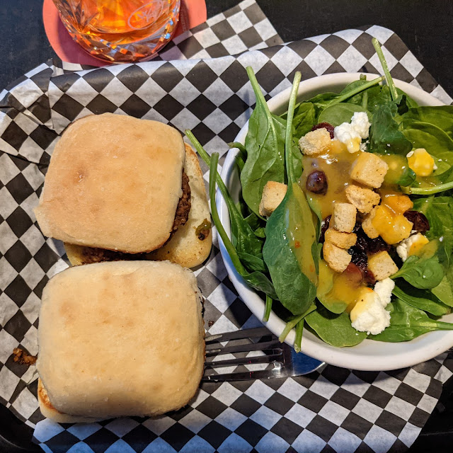 Black Bean Sliders and a Side Salad