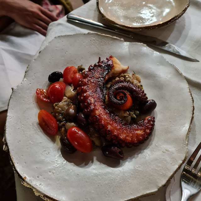 Octopus with Aubergine Cream