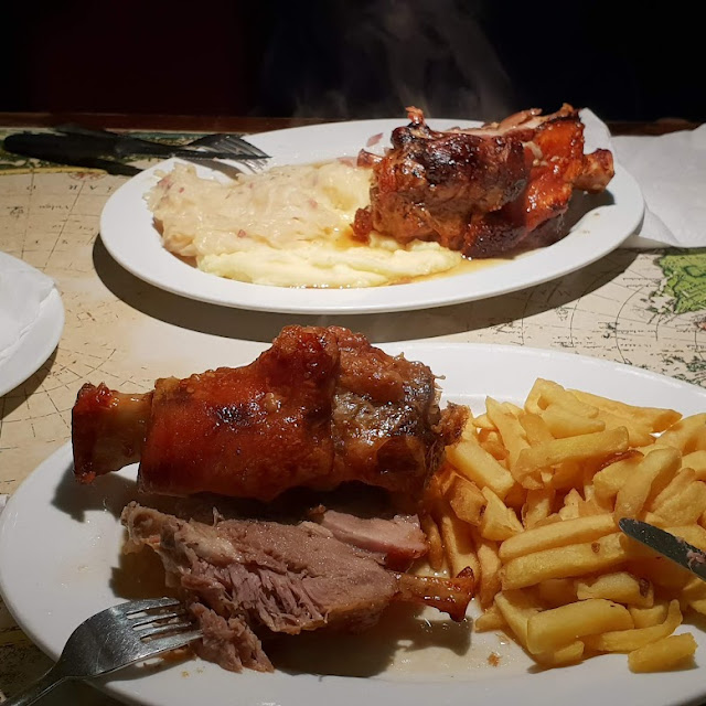 Knuckle Leg of Pork with Sauerkraut and Mashed Potatoes
