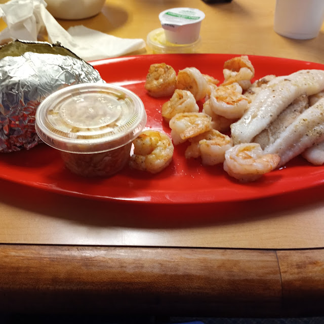 Grilled Catfish Fillets & Grilled Large Shrimp
