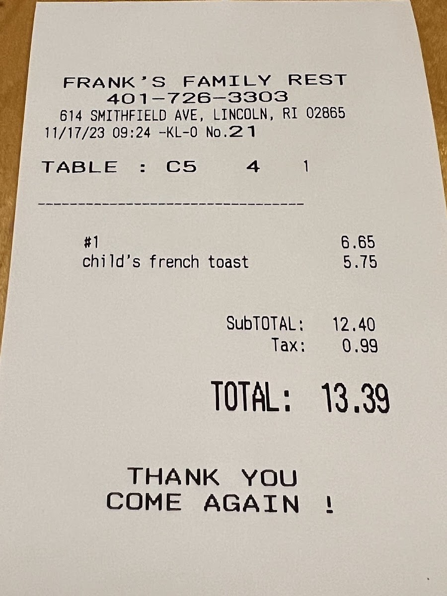 Frank's Restaurant - Photo 5