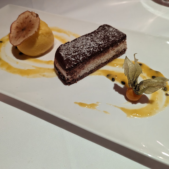Coconut Chocolate Cake with Sorbet Vegan