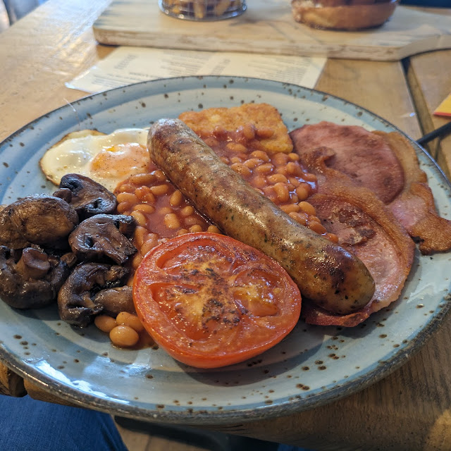 Full English Breakfast with a Hot Drink