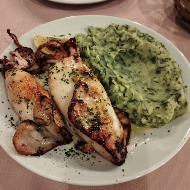 Calamari Alla Piastra Con Patate E Bietole