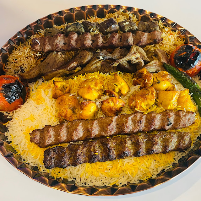 Qabuli and Mixed Kebab Platter