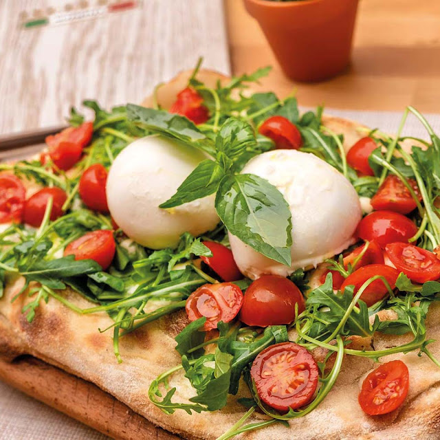 Burrata Mozzarella Rocket Pizza