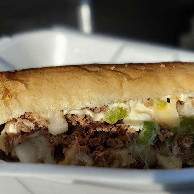 Pepper Steak PO Boy Sandwich
