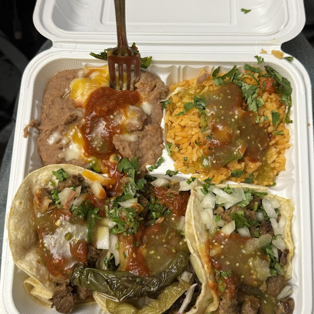 3 Tacos Rice and Beans Meal with Everything