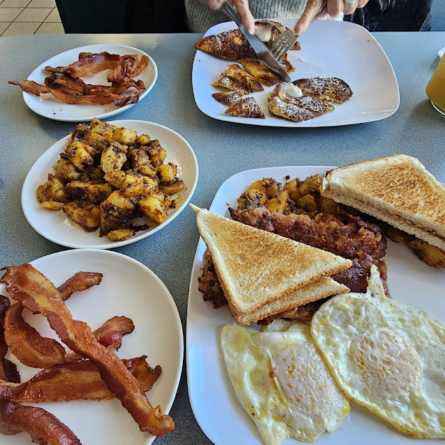 2 Eggs Corned Beef Hash Home Fries and a Side of Bacon