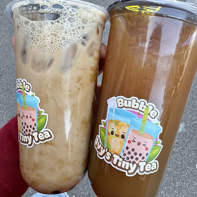 Brown Sugar Bubble Caffe and Peach Orange Black Tea