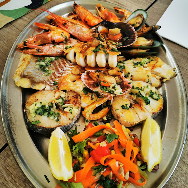 Mixed Grilled Fish and Seafood