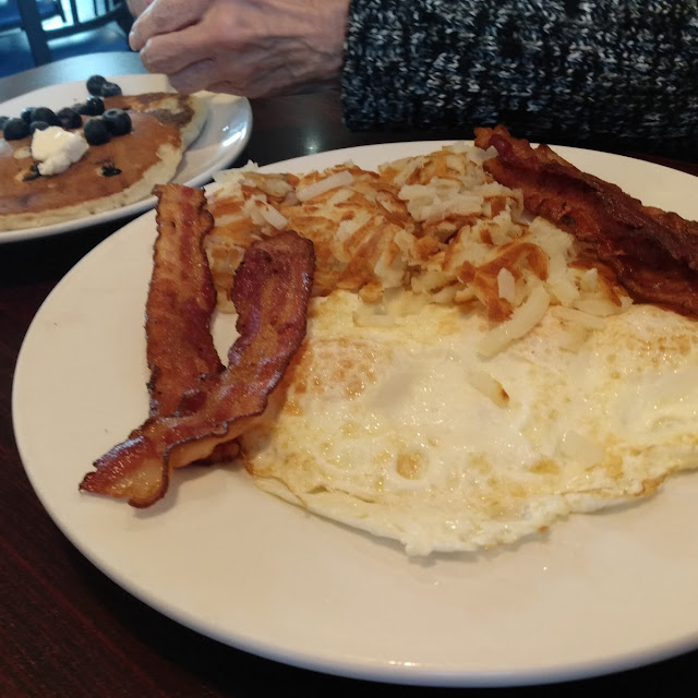 2 Eggs Bacon and Fresh Hash Browns