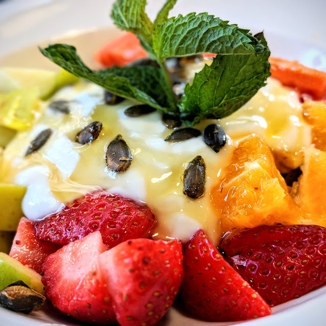 Muesli with Fruit Salad and Yoghurt