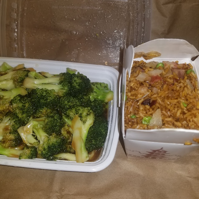 Broccoli with Brown Sauce and Pork Fried Rice