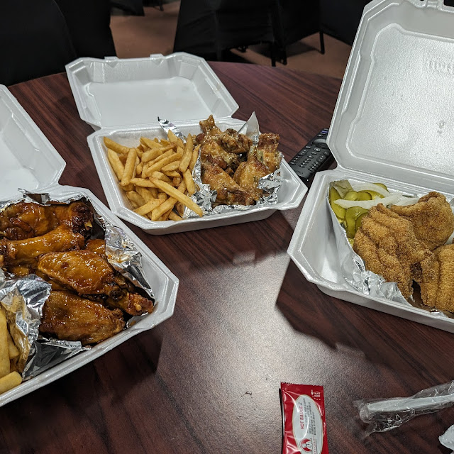Hennessy Wings Garlic Parmesan Wings and Catfish Plate
