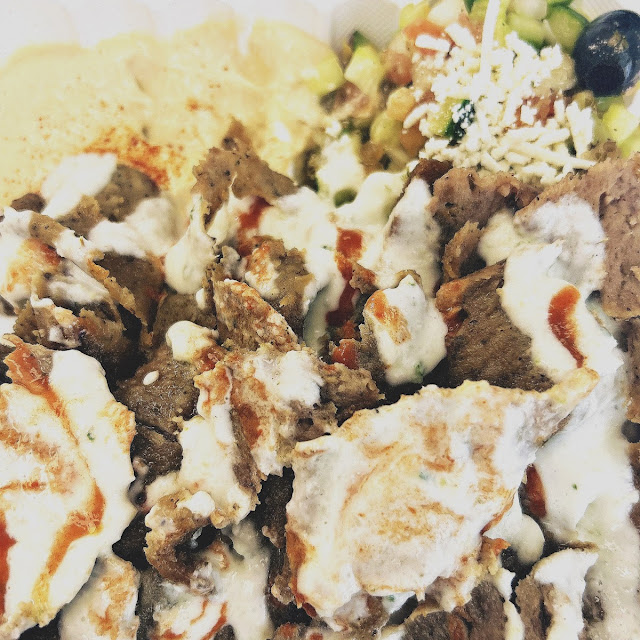 Lamb Rice Salad & Hummus Plate