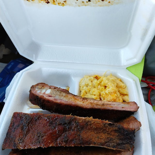 Rib Dinner with 2 Sides Potato Salad & Mac and Cheese