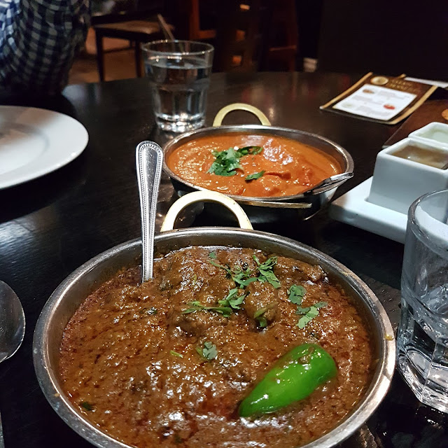 Lamb Karahi and Butter Chicken