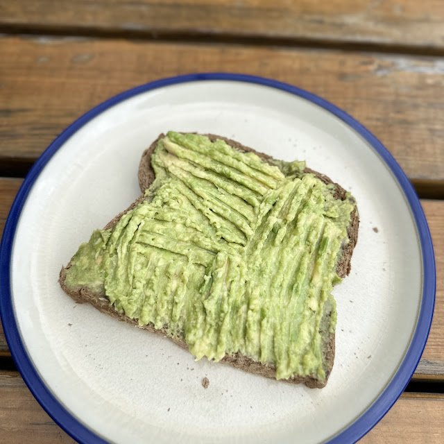 Mashed Avocado with Lime & Chilli on Toasted Sourdough Bread