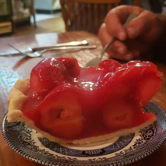 Side View Strawberry Pie