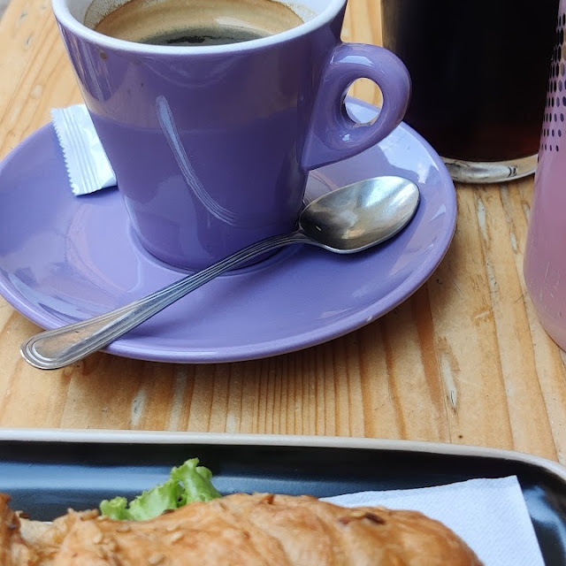 Croissant Sandwich and Salad