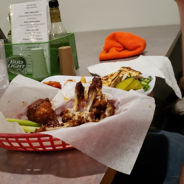 Chicken Wings and Chicken Quesadillas