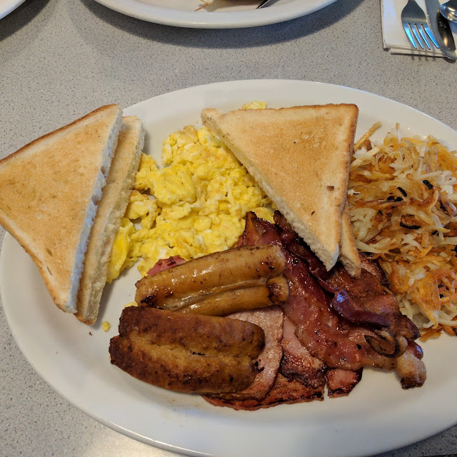 Canadian Back Bacon and Eggs