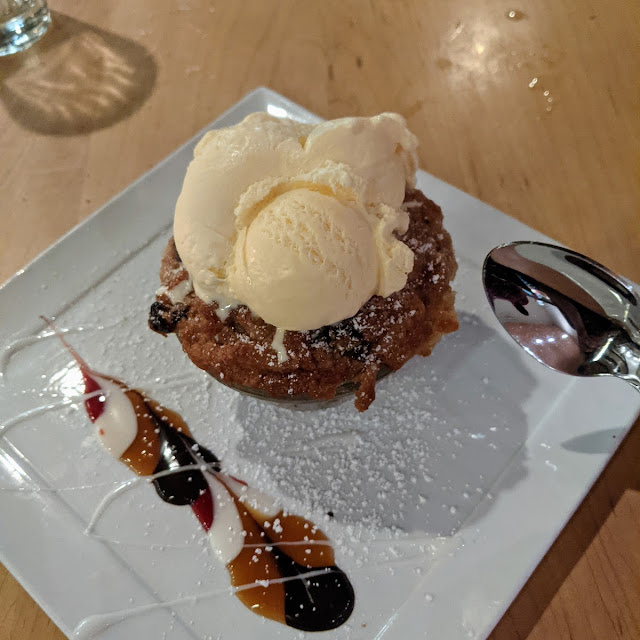 Bread Pudding with Ice Cream