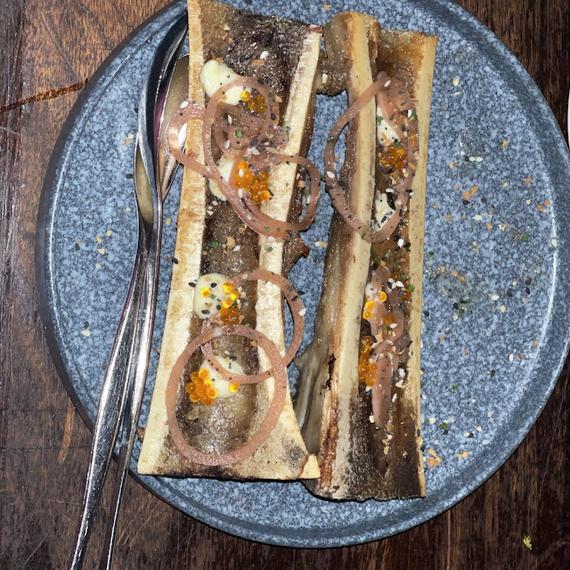 Bone Marrow with Trout Roe Horseradish & Everything Bagel Spice