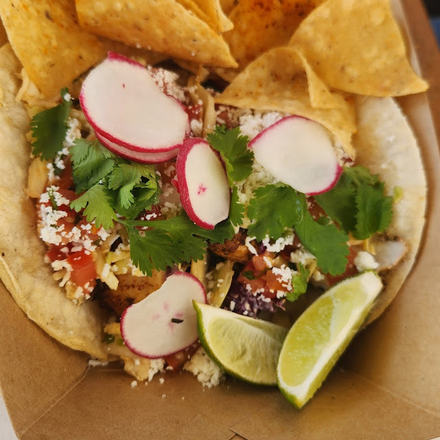 Fish Tacos and Tortilla Chips