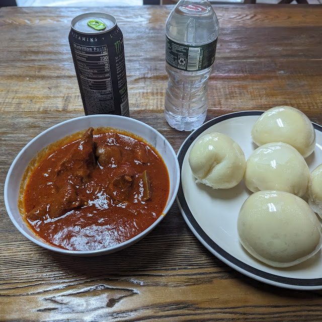 Fufu and Goat Meat