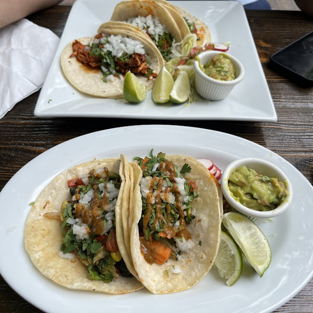 Tacos Al Pastor with Rice and Beans