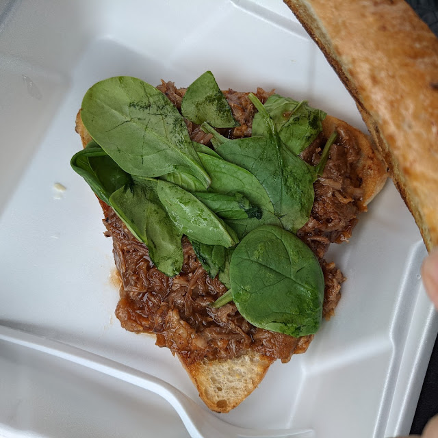 Pulled Pork Sandwich with Spinach
