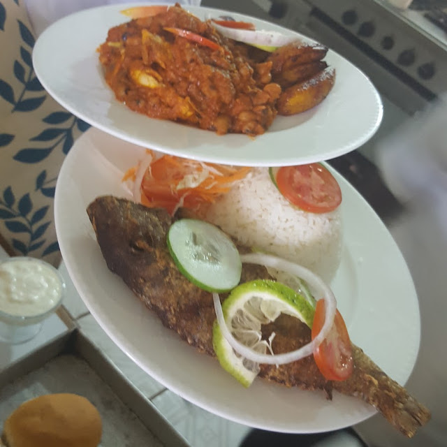 Fried Snapper and Red Red
