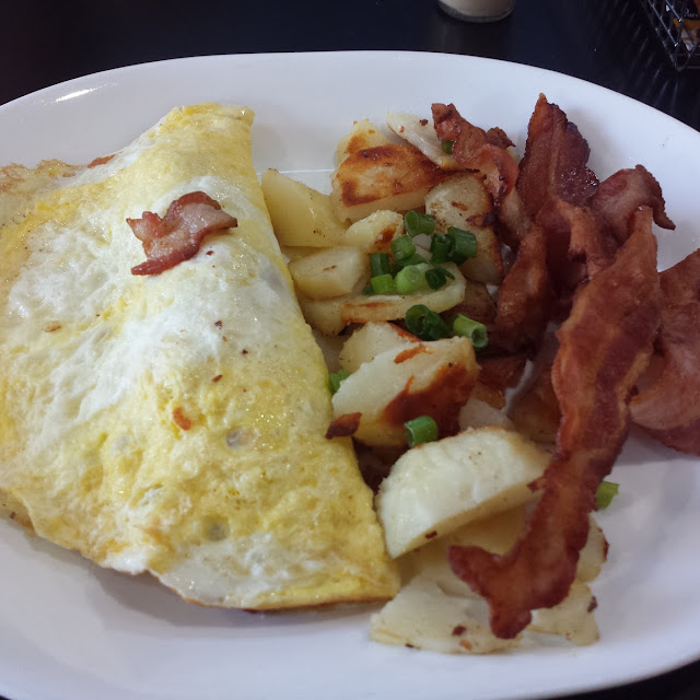 Bacon and Cheese Omelette with Extra Bacon