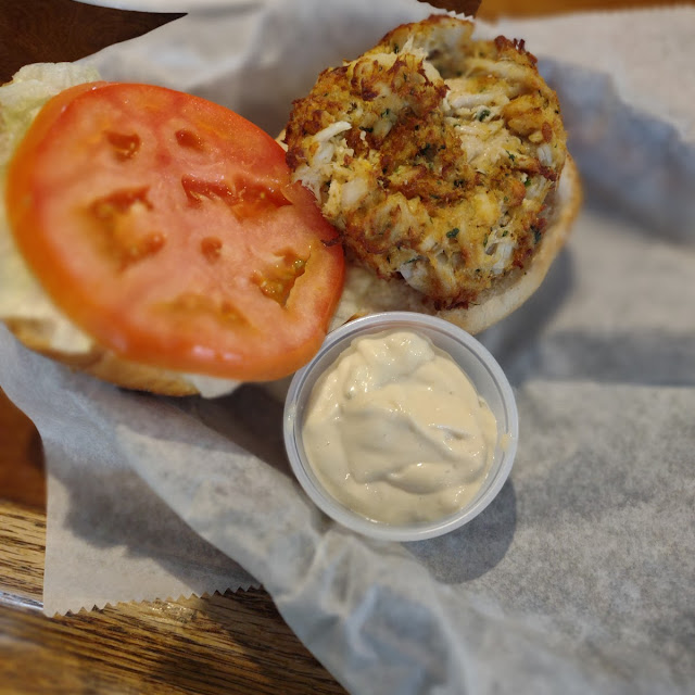 Homemade Crab Cake Sandwich with Fries