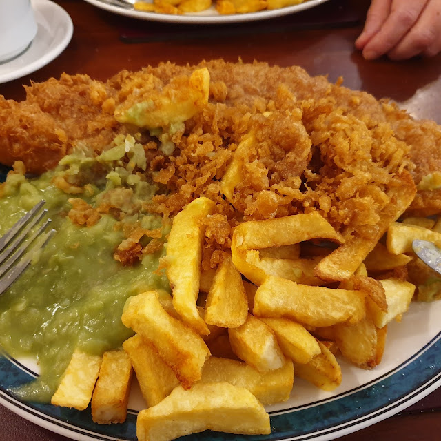 Fish Chips and Mushy Peas