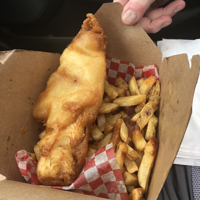 Halibut Fish Dinner with Coleslaw and Gravy