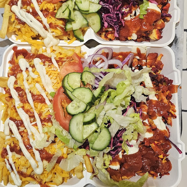 Chicken Kebab with Chips and Salad