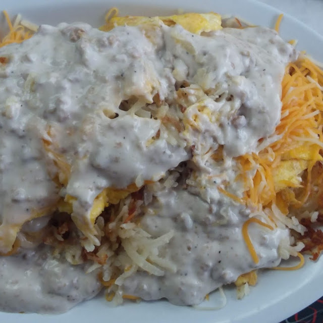 Southern Smothered Biscuit Platter with Country Sausage